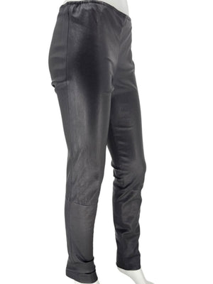 The Row Black Lambskin-Front Legging Pants – Size Large