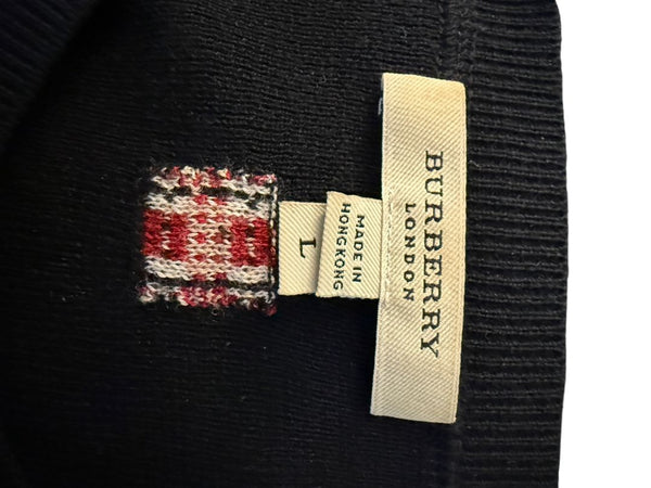 Burberry London Black Silk & Cashmere Knit Top – Size L