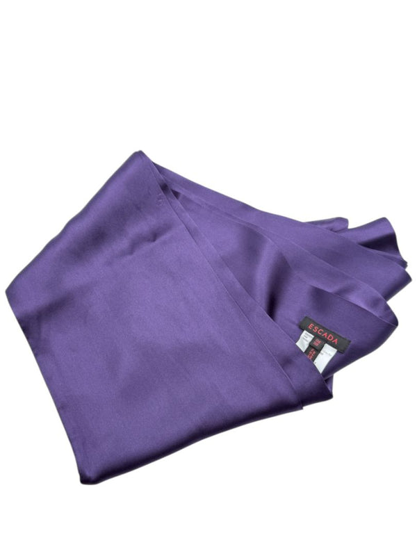 Escada Solid Purple Silk Scarf – Excellent Preowned Condition