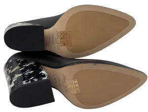 Jimmy Choo Western Style Tortoiseshell Effect Heel Booties - Size 37.5