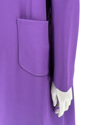 Pamella Roland Purple 2-Piece Dress & Coat Set Sheath Dress & Jacket – Large