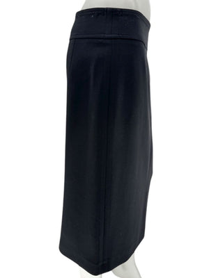 Michael Kors Black Wool-Blend Pencil Skirt – Size 14