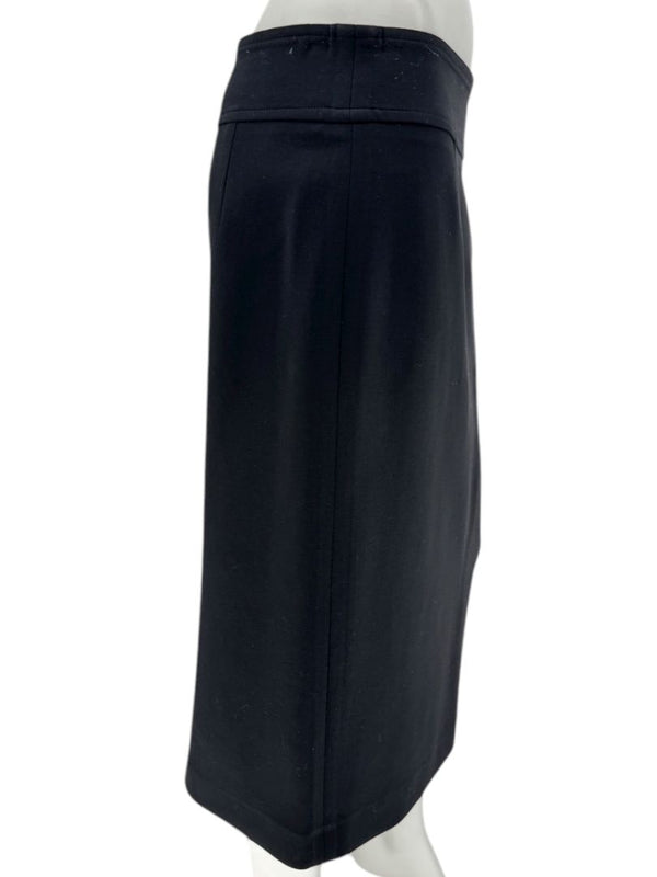 Michael Kors Black Wool-Blend Pencil Skirt – Size 14