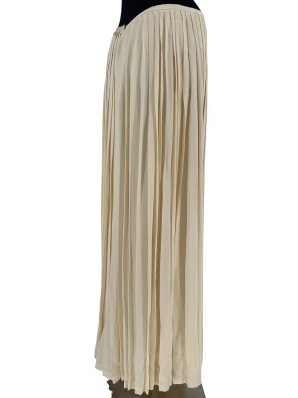 Ralph Lauren Collection Ivory Silk Pleated Palazzo Pants – Size 12