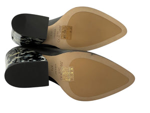 Jimmy Choo Western Style Tortoiseshell Effect Heel Booties - Size 37.5