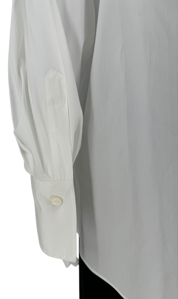 Brunello Cucinelli White Cotton Shirt with Monili Trim – Size L