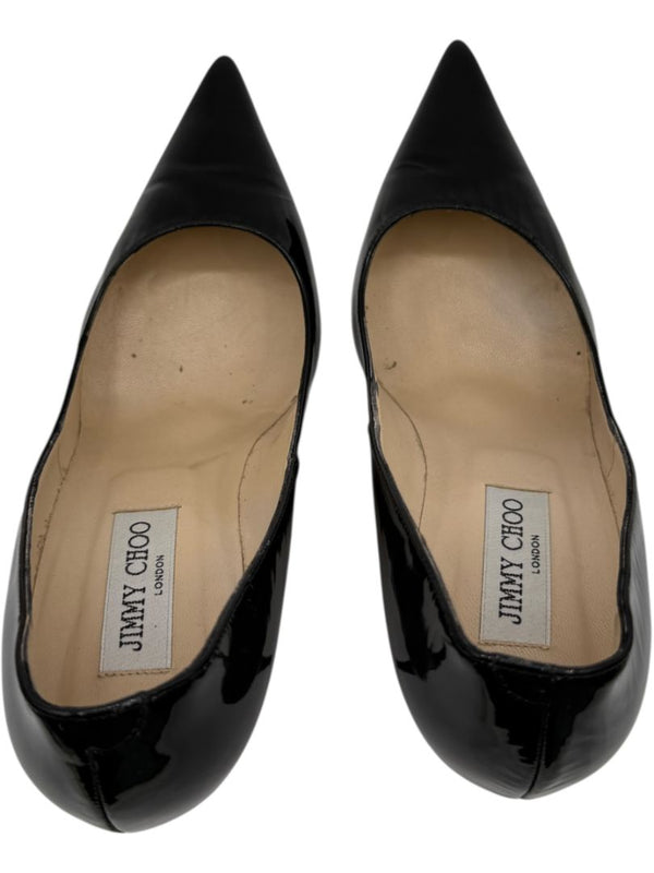 Jimmy Choo Black Patent Leather Pointed Toe Pumps – Size 39