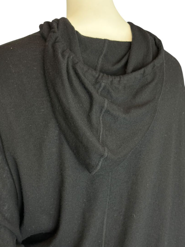 Donna Karan New York 100% Cashmere Black Hoodie – Size M