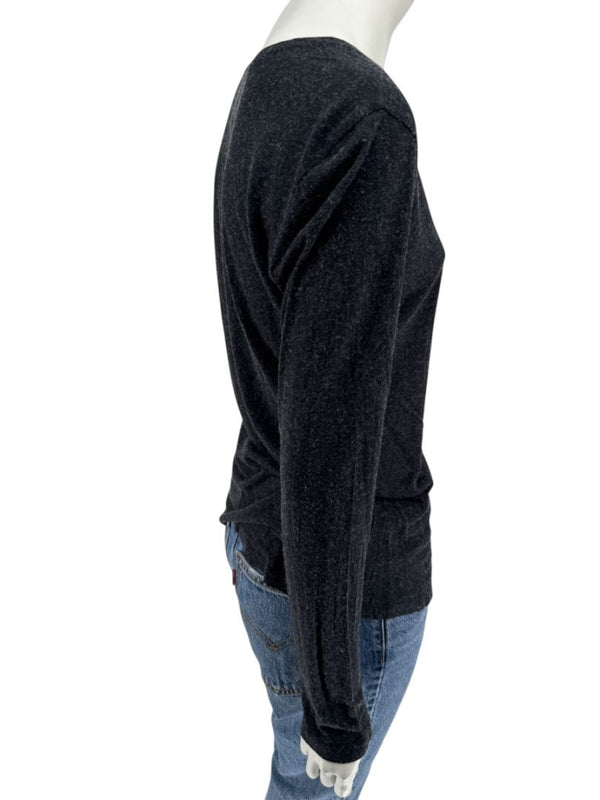 Pauw Amsterdam Charcoal Modal-Cashmere Long Sleeve Top – Size 40 (US M)