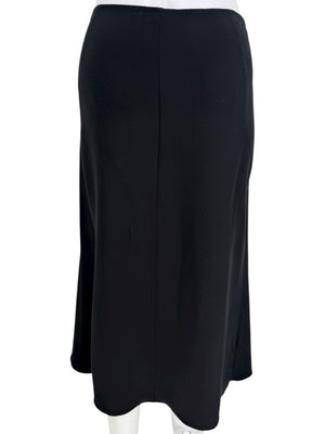 Peter Cohen Black Bias-Cut Maxi Skirt – Size Large