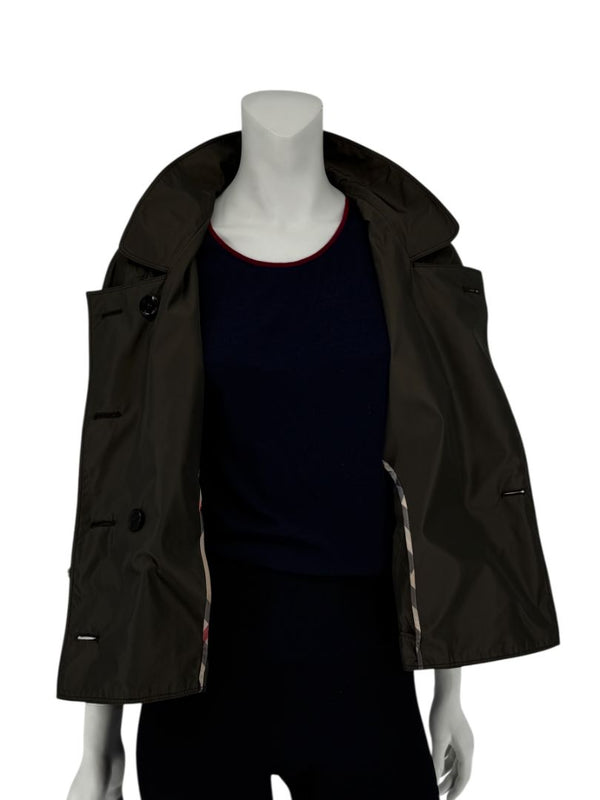 Burberry London Cropped Double-Breasted Jacket – Size US 12 / UK 14