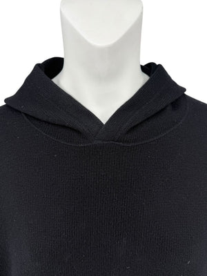 Brunello Cucinelli Black Wool & Cashmere Hoodie – Size M