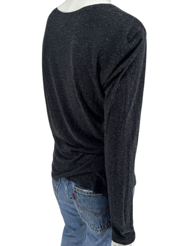 Pauw Amsterdam Charcoal Modal-Cashmere Long Sleeve Top – Size 40 (US M)