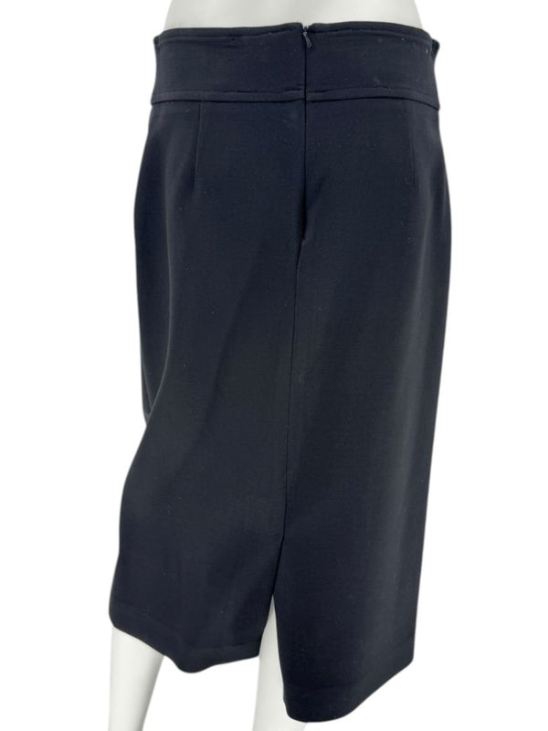 Michael Kors Black Wool-Blend Pencil Skirt – Size 14
