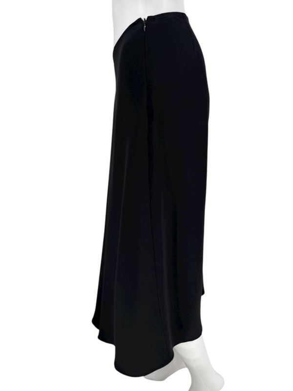 Peter Cohen Black Bias-Cut Maxi Skirt – Size Large