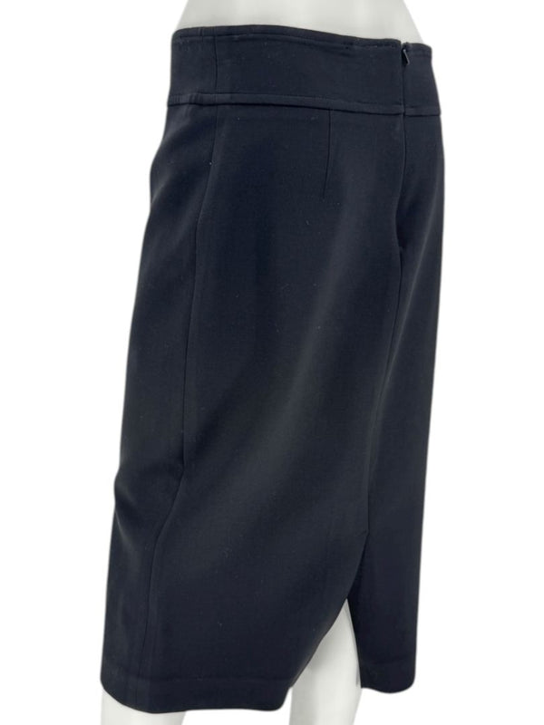 Michael Kors Black Wool-Blend Pencil Skirt – Size 14