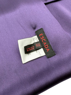 Escada Solid Purple Silk Scarf – Excellent Preowned Condition