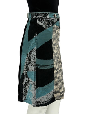 Custo Barcelona Women’s Multicolor Patchwork Cotton Skirt – Size 0