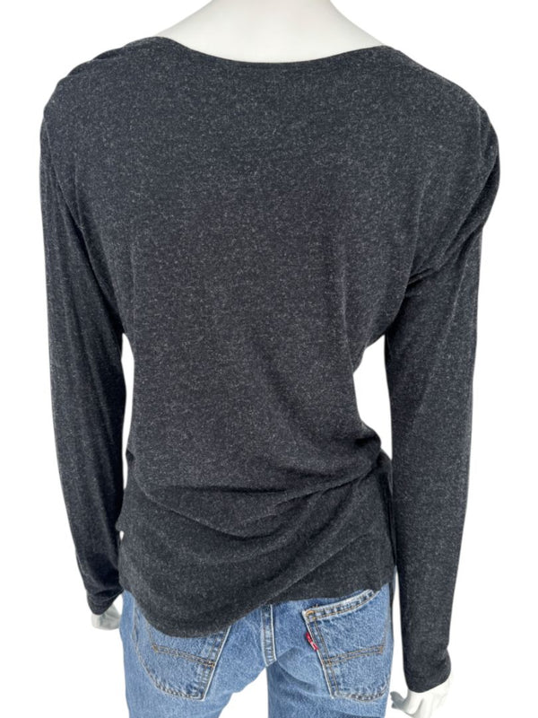 Pauw Amsterdam Charcoal Modal-Cashmere Long Sleeve Top – Size 40 (US M)