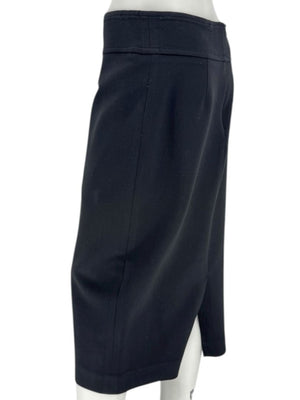 Michael Kors Black Wool-Blend Pencil Skirt – Size 14