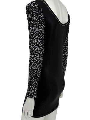 Custo Barcelona Long-Sleeve Printed Mini Dress – Size 0