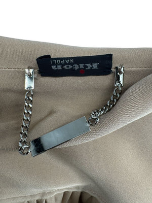 Kiton Camel Silk Belted Jacket – Size 44 (IT)