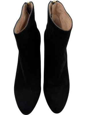 Stuart Weitzman Black Suede Round Toe Booties – Size 8.5M