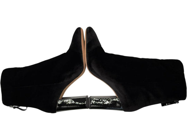 Alexandre Birman Black Velvet Booties – Size 39.5