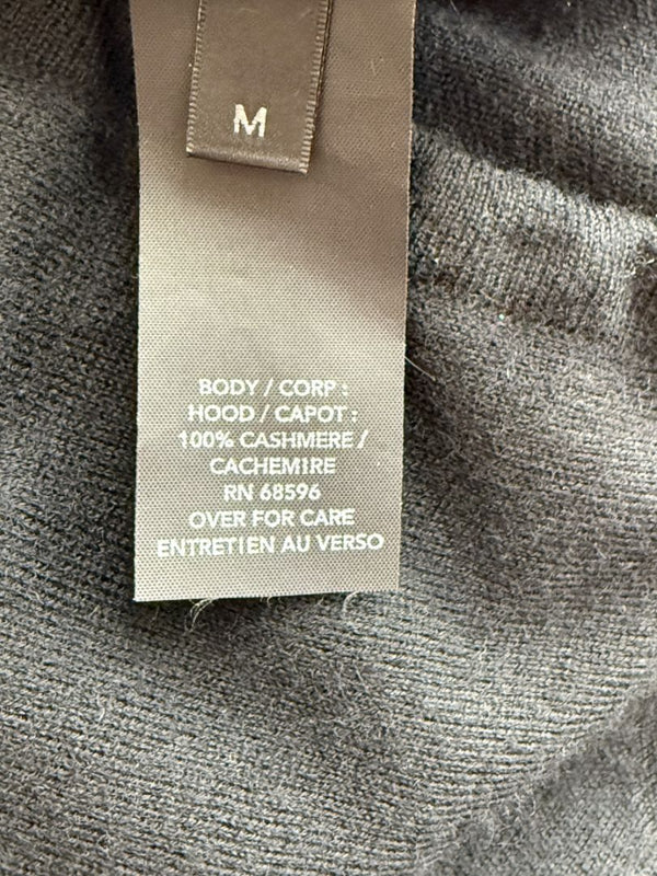 Donna Karan New York 100% Cashmere Black Hoodie – Size M