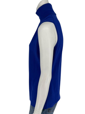 Lafayette 148 New York Royal Blue Sleeveless Turtleneck Sweater – Size L