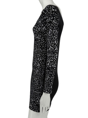 Custo Barcelona Long-Sleeve Printed Mini Dress – Size 0