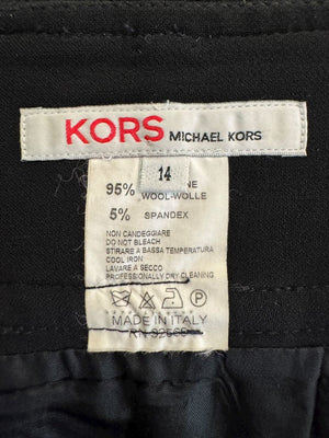Michael Kors Black Wool-Blend Pencil Skirt – Size 14