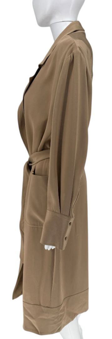 Kiton Camel Silk Belted Jacket – Size 44 (IT)
