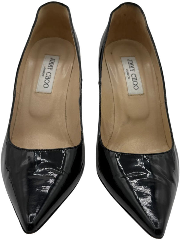 Jimmy Choo Black Patent Leather Pointed Toe Pumps – Size 39