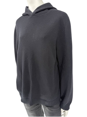 Brunello Cucinelli Black Wool & Cashmere Hoodie – Size M