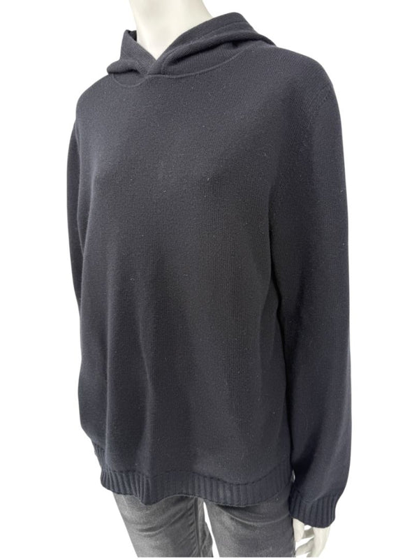 Brunello Cucinelli Black Wool & Cashmere Hoodie – Size M