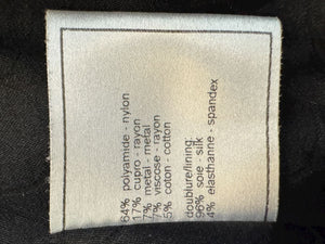 Chanel Women’s Black Textured Tweed Military-Inspired Jacket – Size 44