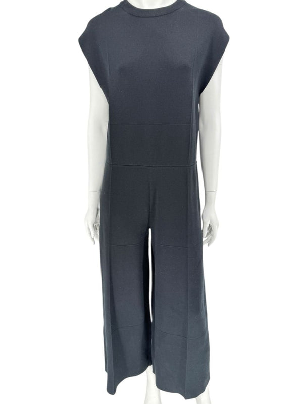 Balenciaga Black Sleeveless Wide-Leg Jumpsuit – Size FR 36