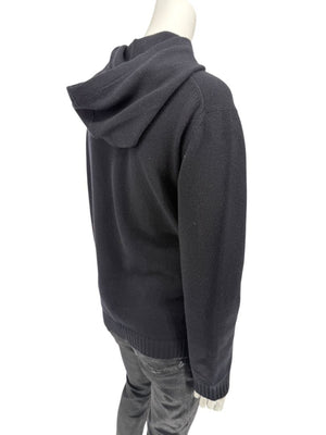 Brunello Cucinelli Black Wool & Cashmere Hoodie – Size M