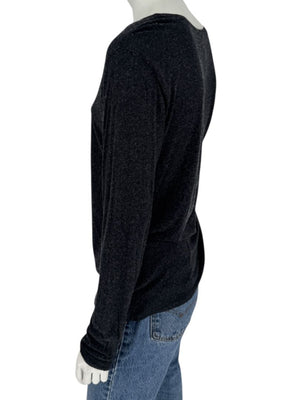 Pauw Amsterdam Charcoal Modal-Cashmere Long Sleeve Top – Size 40 (US M)