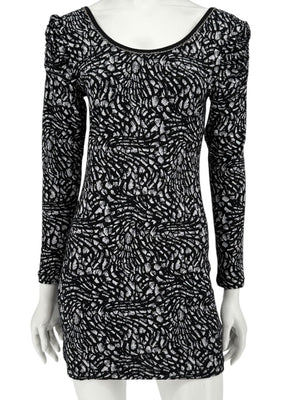 Custo Barcelona Long-Sleeve Printed Mini Dress – Size 0