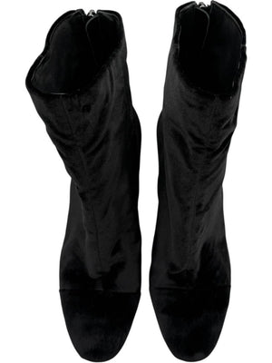 Alexandre Birman Black Velvet Booties – Size 39.5
