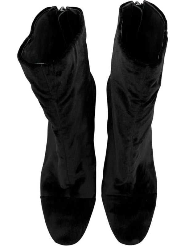 Alexandre Birman Black Velvet Booties – Size 39.5