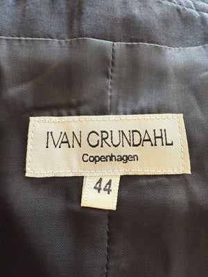 Ivan Grundahl Black Structured Hook-Front Corset Top – Size 44