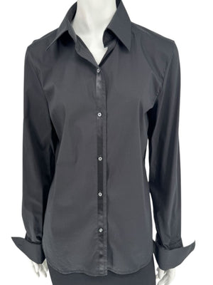 Neil Barrett Black Button-Front Stretch Shirt – Size M