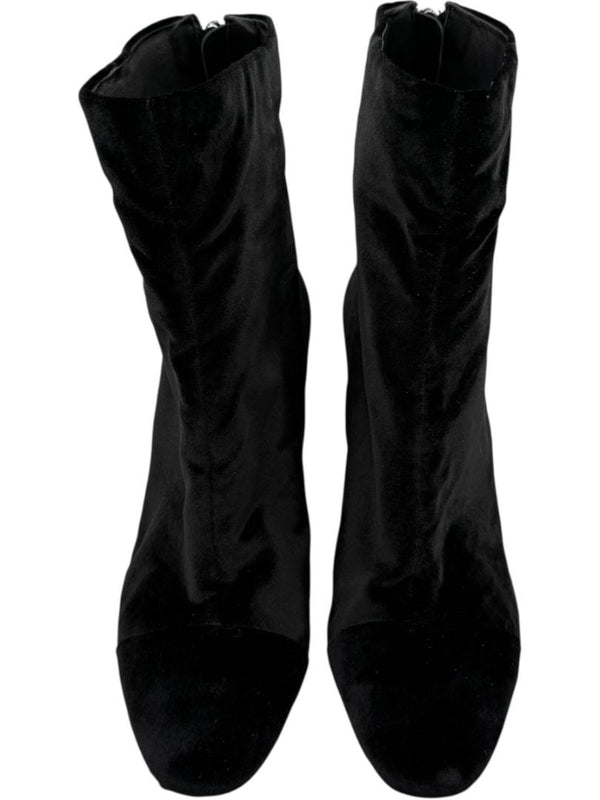 Alexandre Birman Black Velvet Booties – Size 39.5