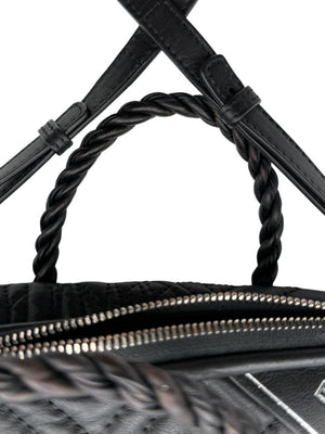Balenciaga Quilted Blanket Square 2WAY Handbag - Black