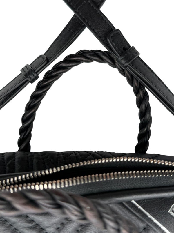 Balenciaga Quilted Blanket Square 2WAY Handbag - Black