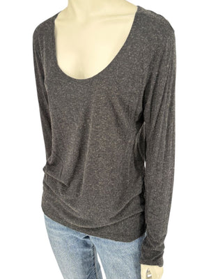 Pauw Amsterdam Charcoal Modal-Cashmere Long Sleeve Top – Size 40 (US M)