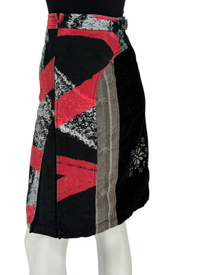 Custo Barcelona Women’s Multicolor Patchwork Cotton Skirt – Size 0